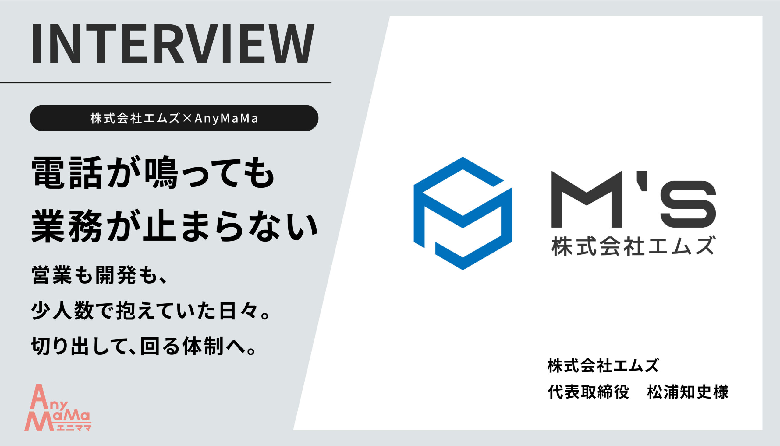 セールスサポートで業務が回り続ける体制を構築｜株式会社エムズ